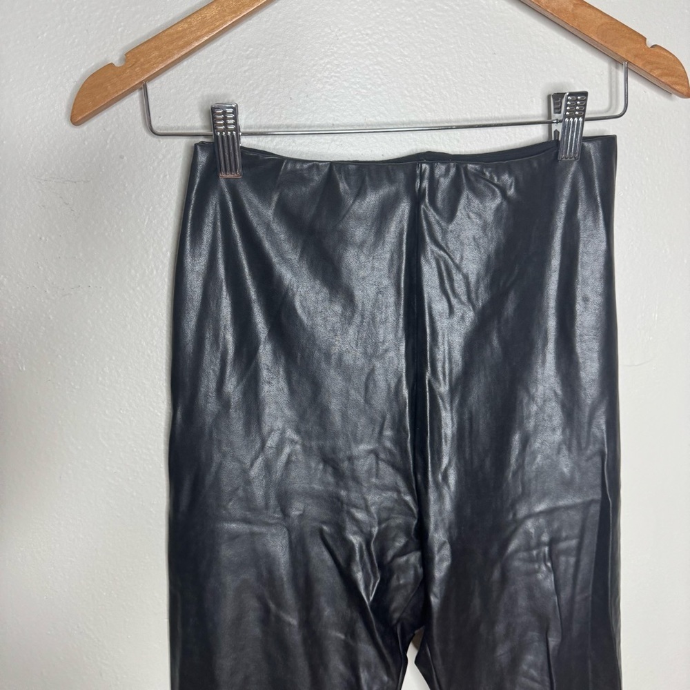 Aritzia Wilfred Free Leather Leggings High Rise Black - Picture 3 of 10